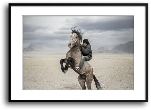 Mongolian Horse Rider, Bayan-Olgii framed print