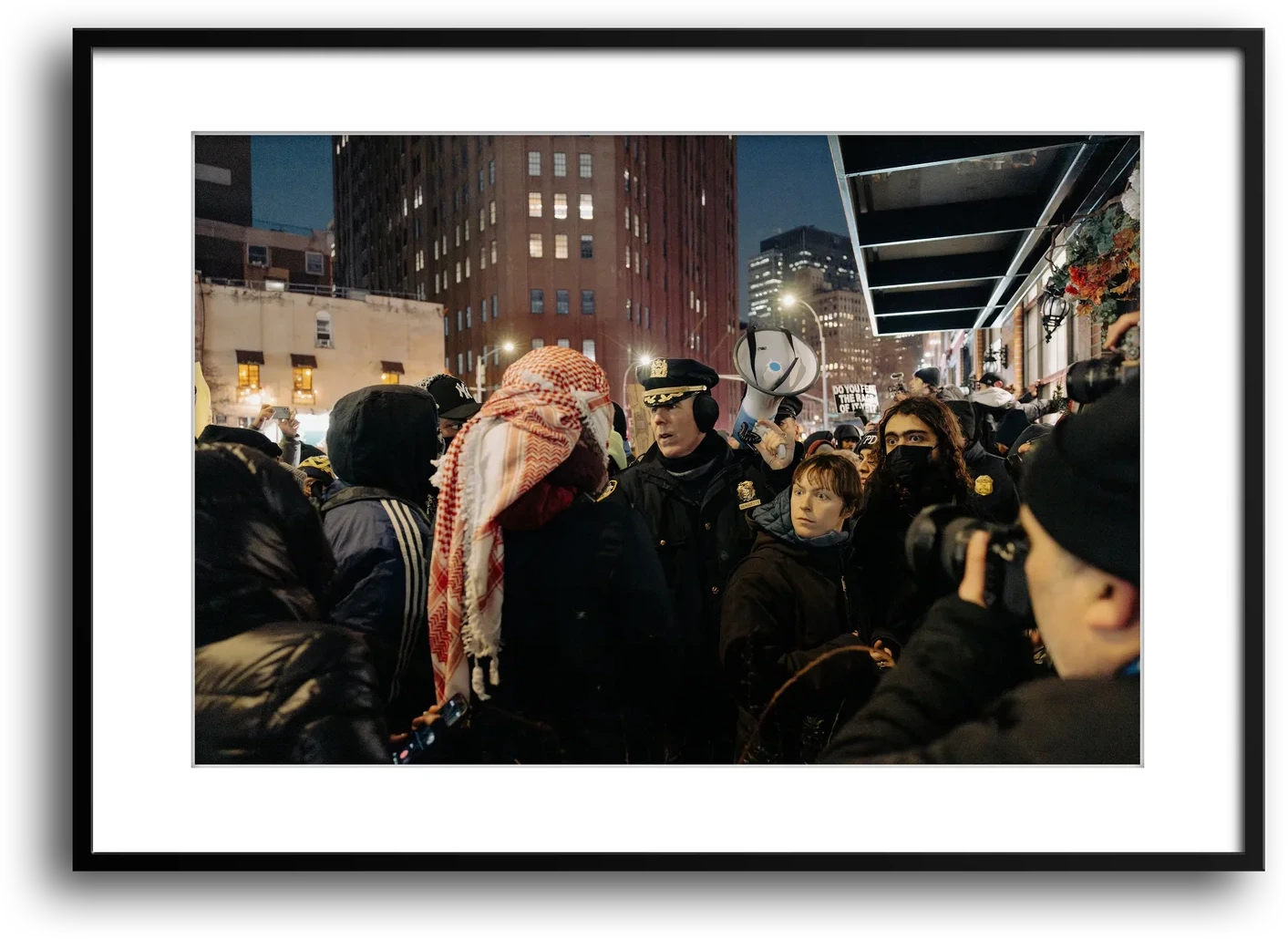 NYC NYPD Megaphone Standoff, Pro Palestine