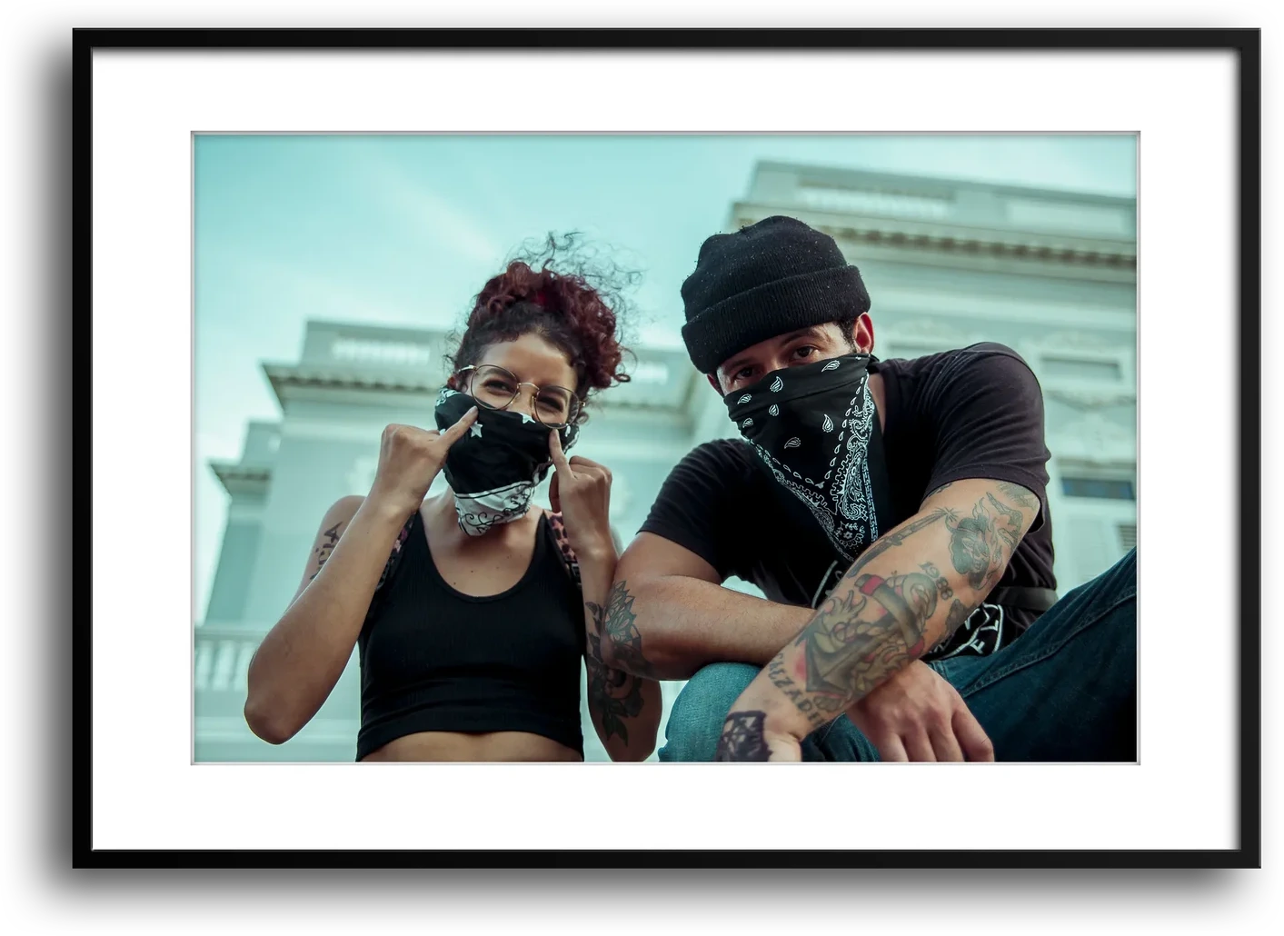 Puerto Rico Masked Protesters at the Capitol
