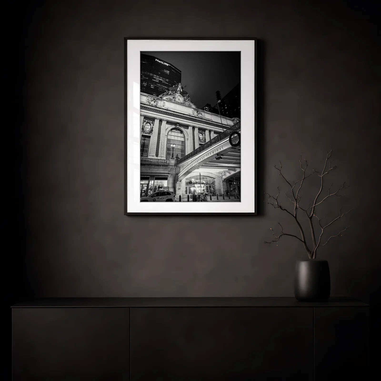 NYC Grand Central from the Left, 42nd Street — transparent frame mockup, Good Beans NYC.