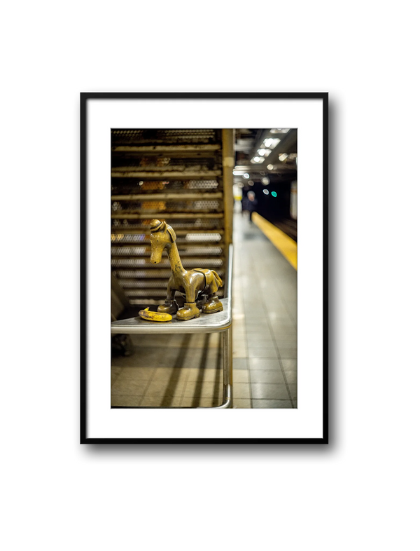 NYC Subway Little Guy Sculpture, 14th & 8th, Tom Otterness