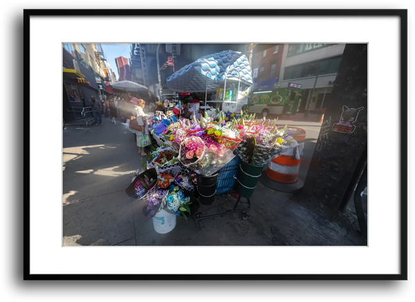 NYC Flower Cart Brooklyn framed print