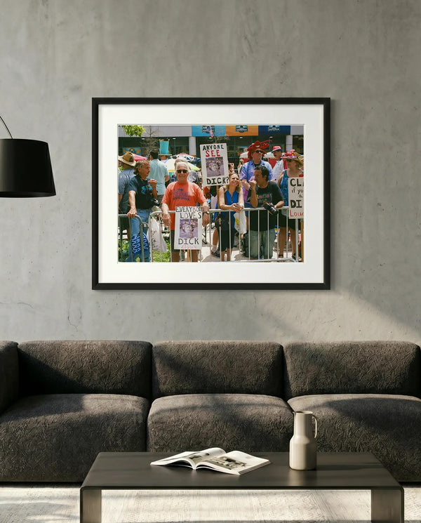 NYC Mermaid Parade "Everybody Loves Dick", Coney Island — minimalist close-up framed print mockup, Good Beans NYC.