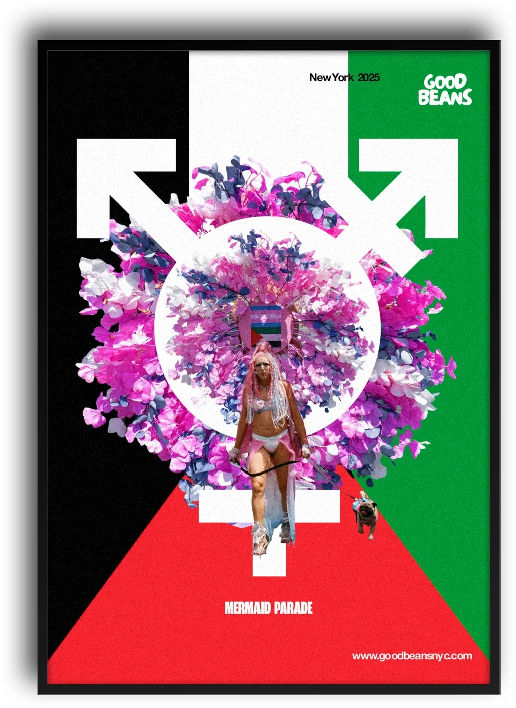 Trans Palestine Poster, Mermaid Parade 2025
