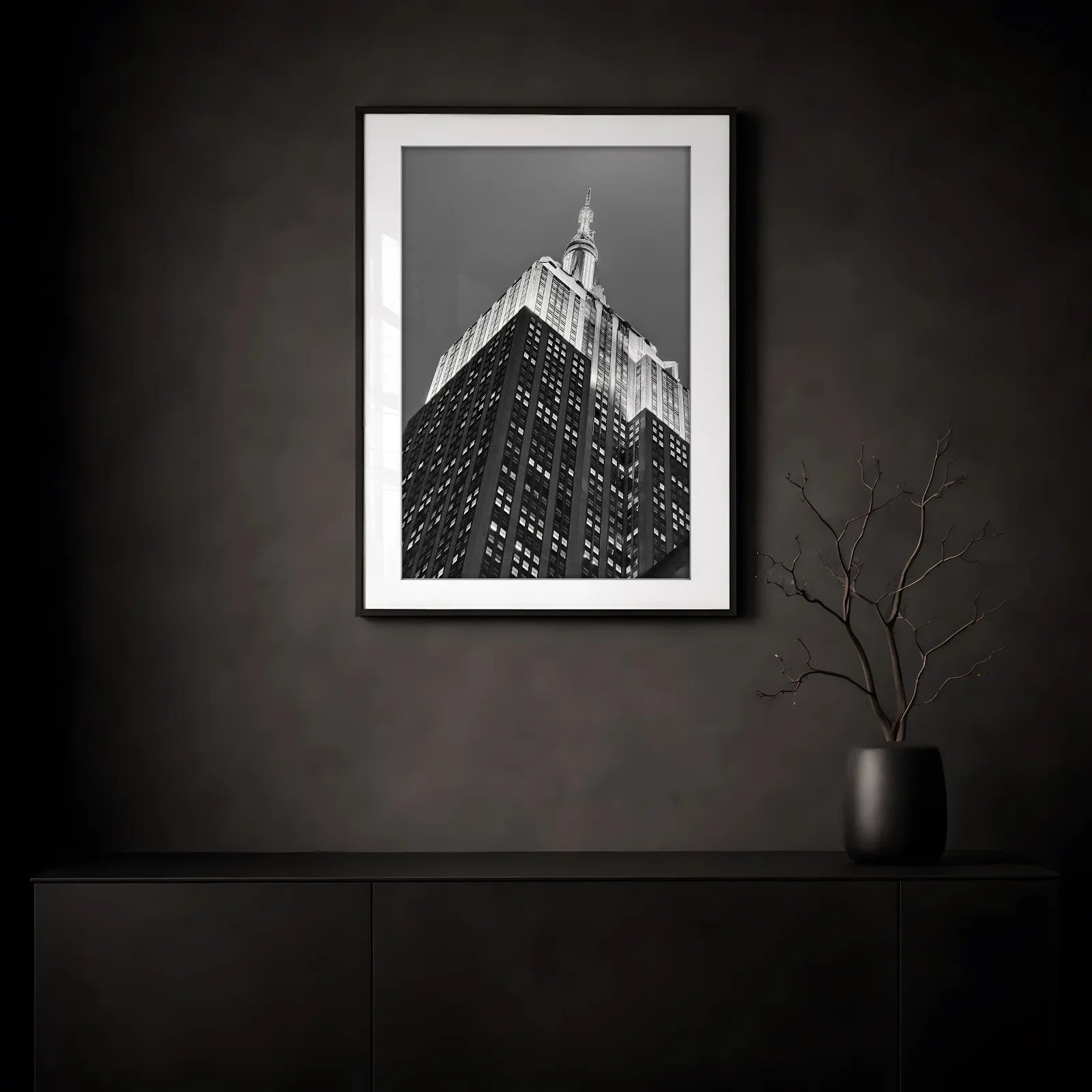 NYC Empire State Building, A Different Angle framed print