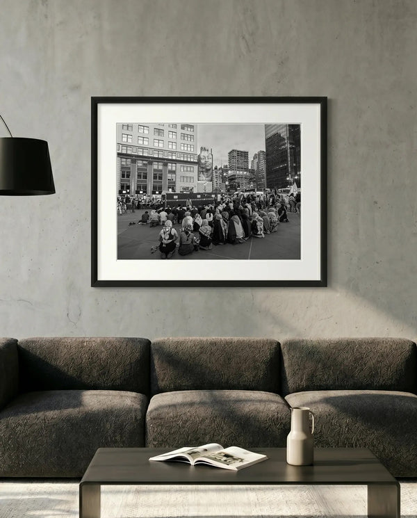 NYC Pro Palestine Prayer #2 — minimalist close-up framed print mockup, Good Beans NYC.