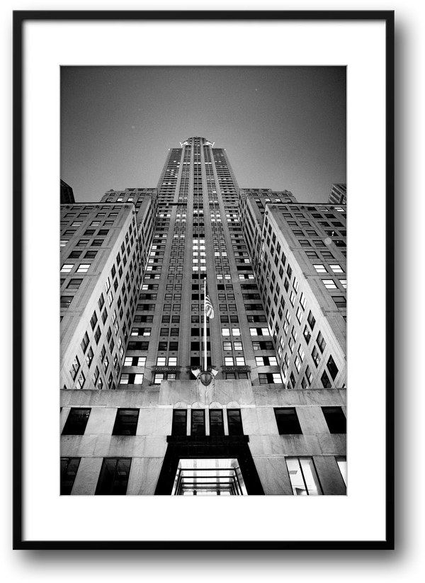 NYC Chrysler Building from Below, Art Deco Crown