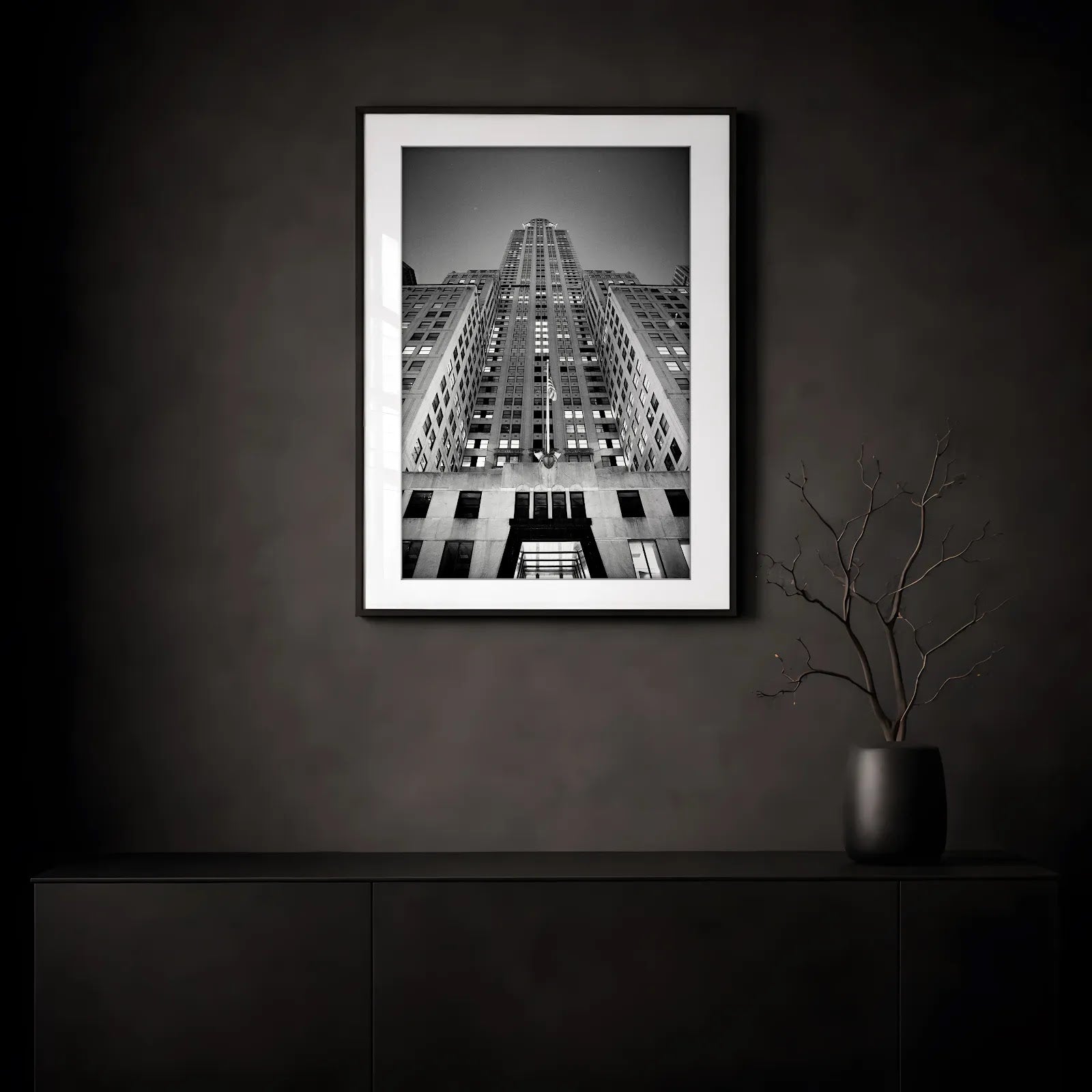 NYC Chrysler Building from Below framed print