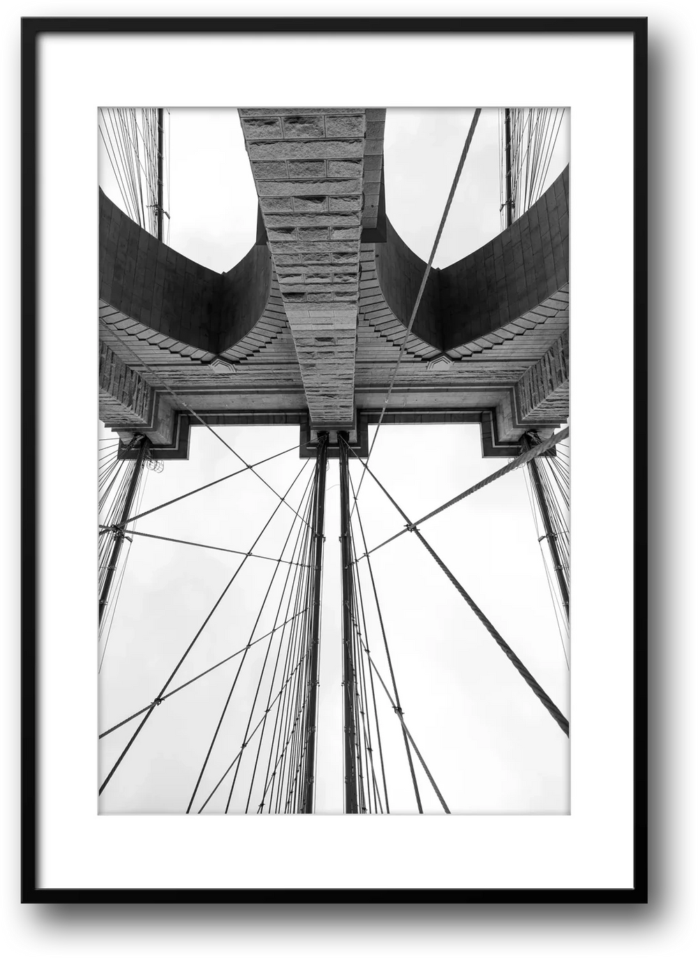 NYC Brooklyn Bridge from Below, Granite Tower