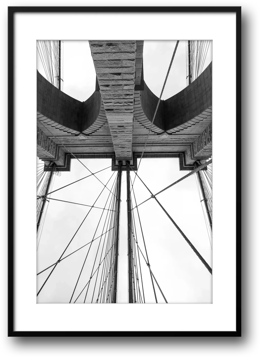 NYC Brooklyn Bridge from Below, Granite Tower