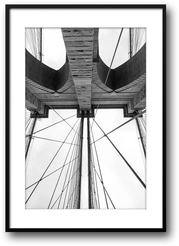 NYC Brooklyn Bridge from Below, Granite Tower