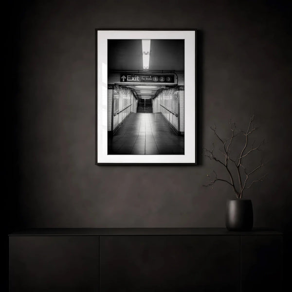 NYC Subway 1 2 3 Uptown and Bronx framed print