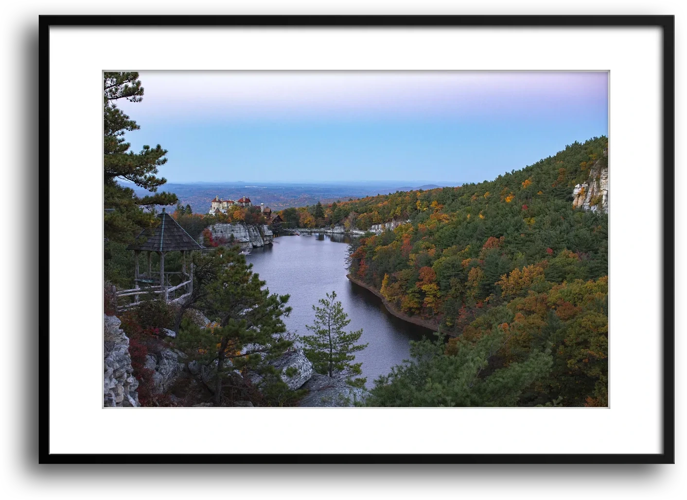 NY Mohonk Mountain House Fall, Hudson Valley framed print