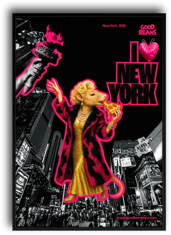 Fabulous NYC Rat Poster, Times Square