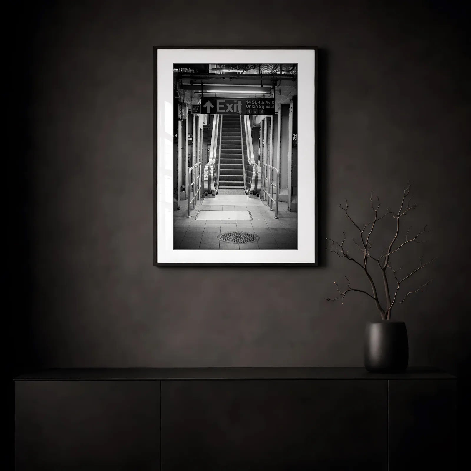 NYC Subway Union Square 4 5 6 Heading Up — transparent frame mockup, Good Beans NYC.