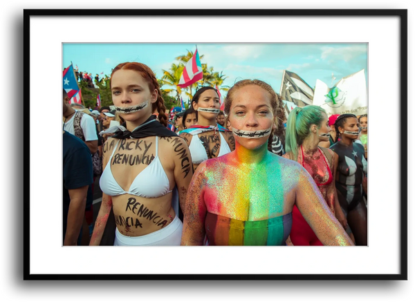 Puerto Rico Renuncia Body Paint Women, San Juan