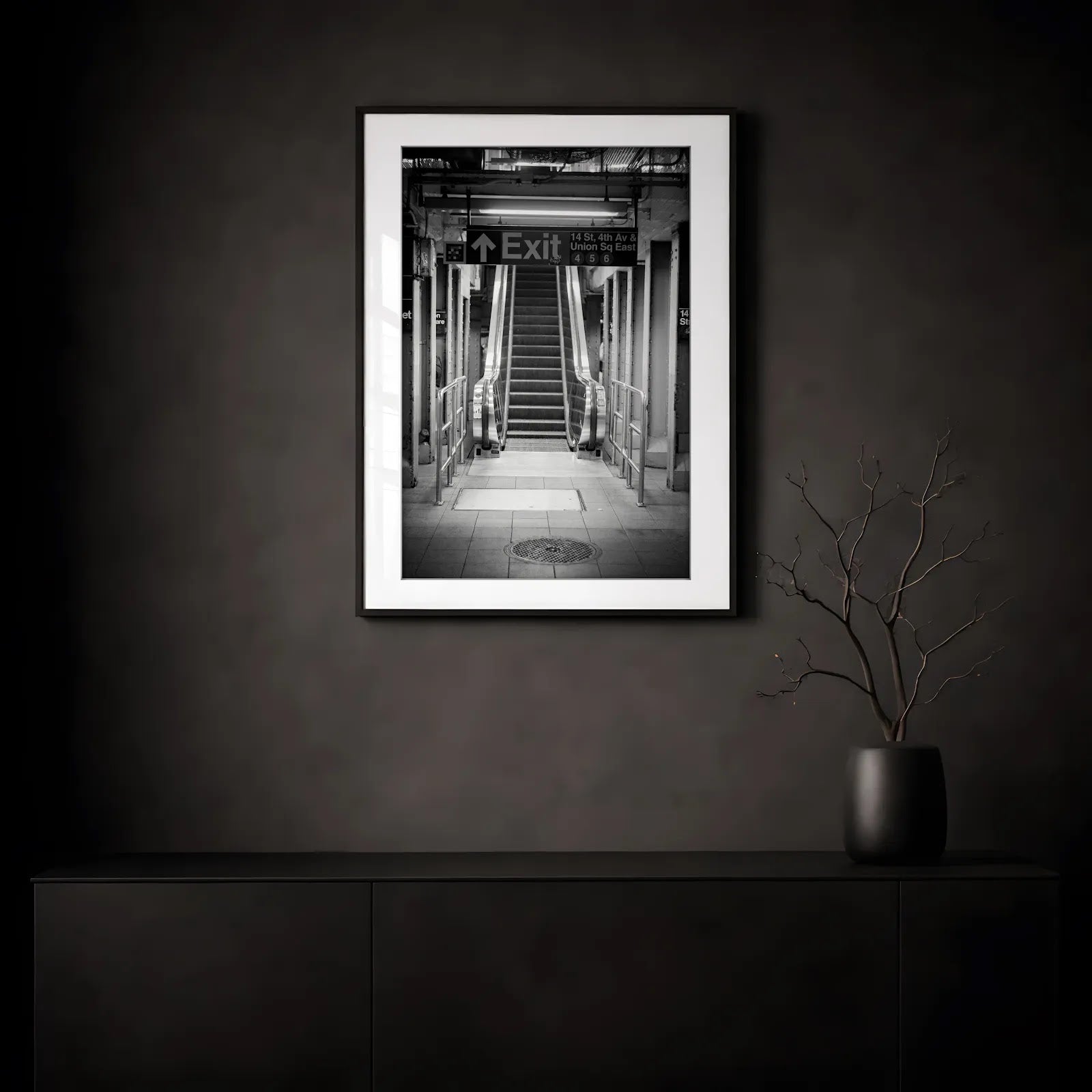 NYC Subway Union Square 4 5 6 Heading Up framed print