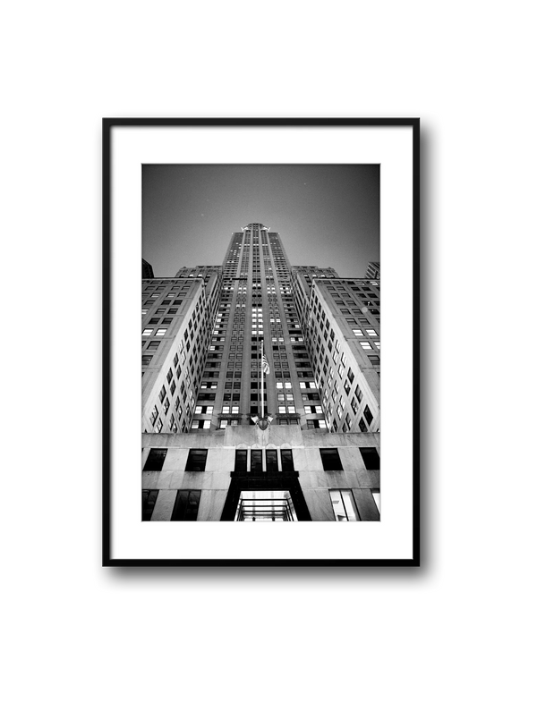 NYC Chrysler Building from Below, Art Deco Crown