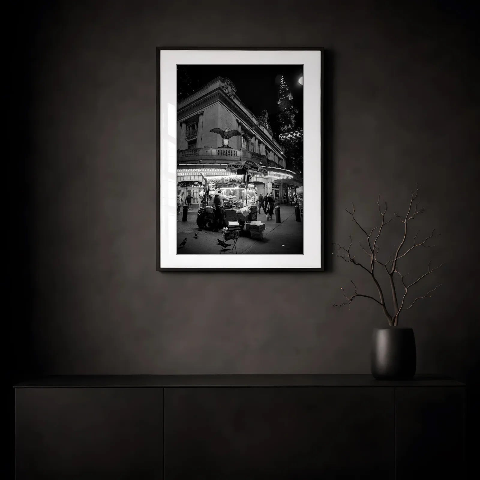 NYC Grand Central Food Cart framed print