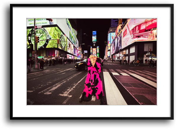 NYC New York in a Time of Pizza From Far framed print