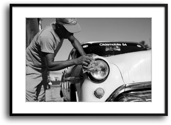 Cuba Car Wash framed print