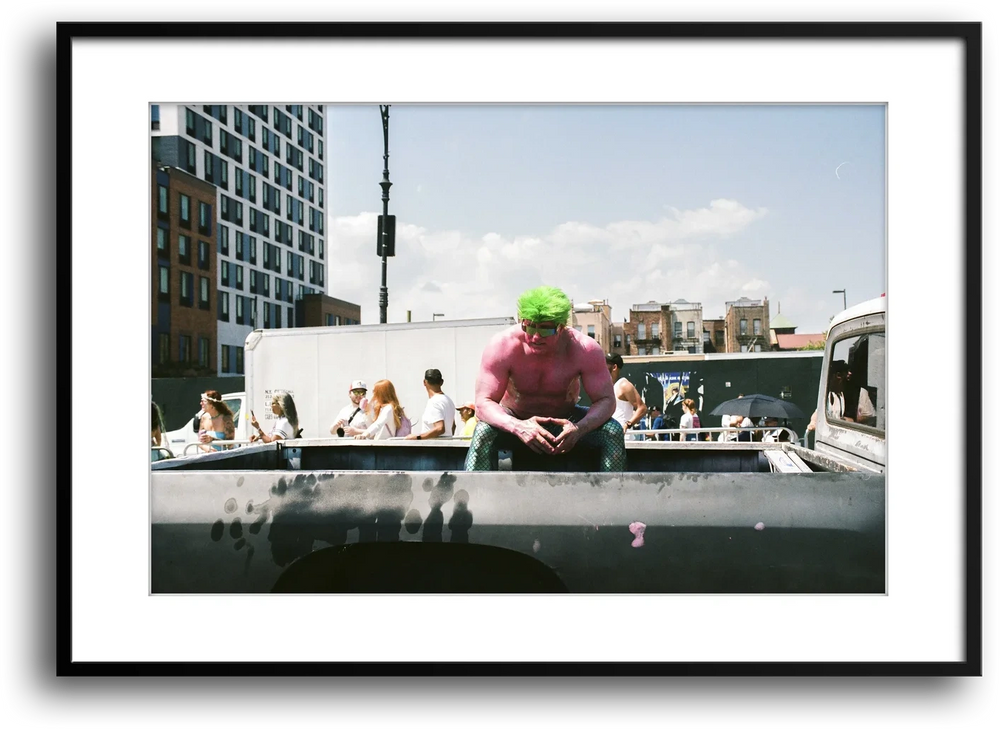 NYC Mermaid Parade Pink Hulk Resting framed print