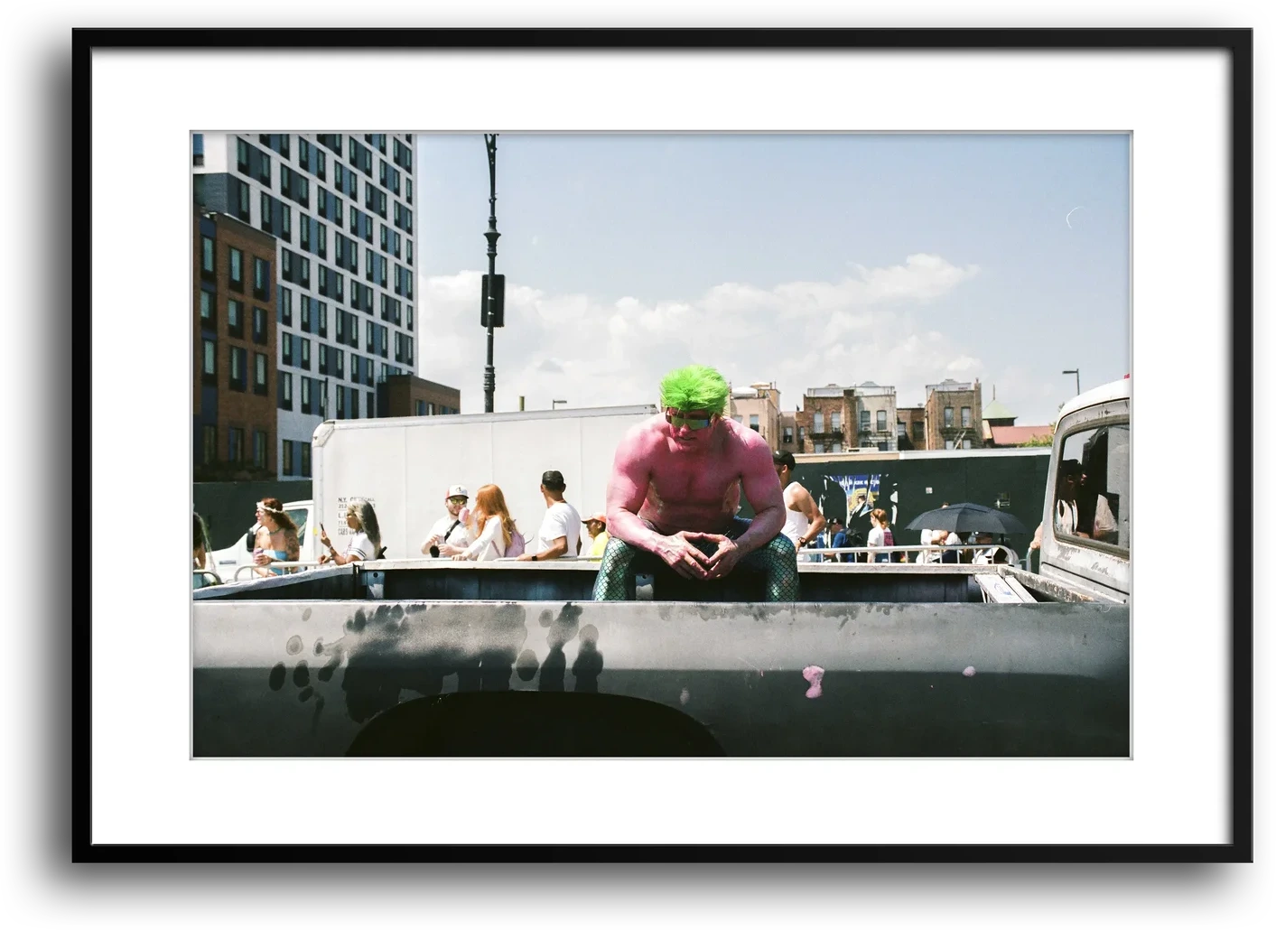 NYC Mermaid Parade Pink Hulk Resting framed print