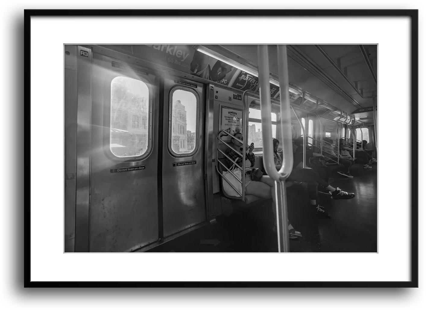 NYC Subway Sunlight Crossing the Manhattan Bridge framed print