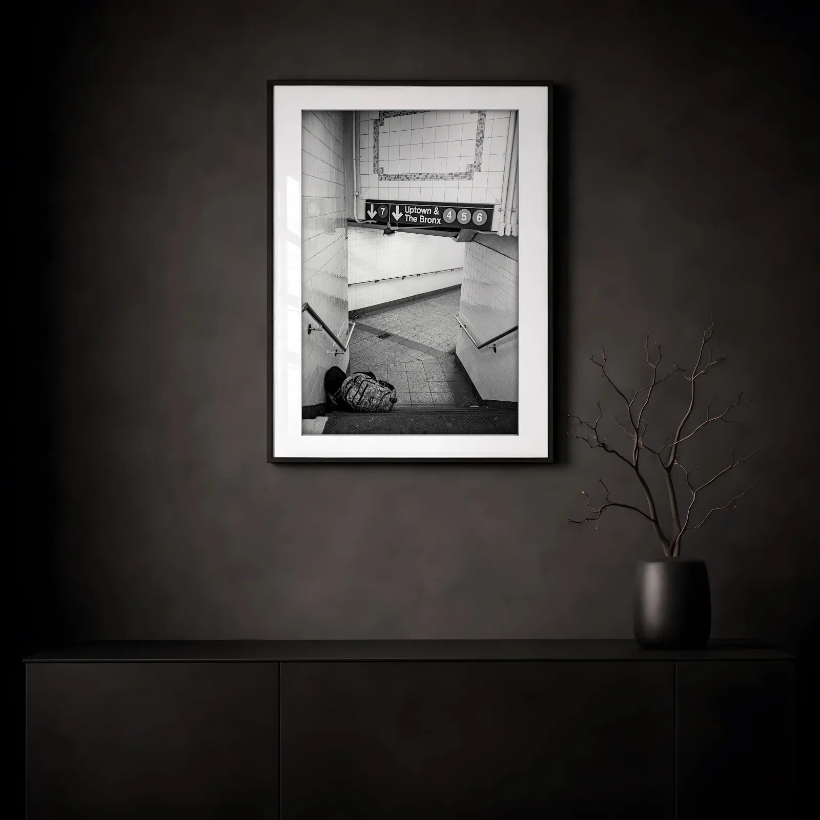 NYC Subway Uptown and Bronx Nap framed print