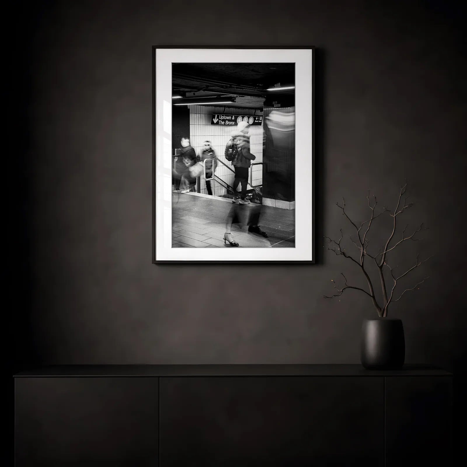 NYC Grand Central Motion, 4 5 6 Uptown — transparent frame mockup, Good Beans NYC.