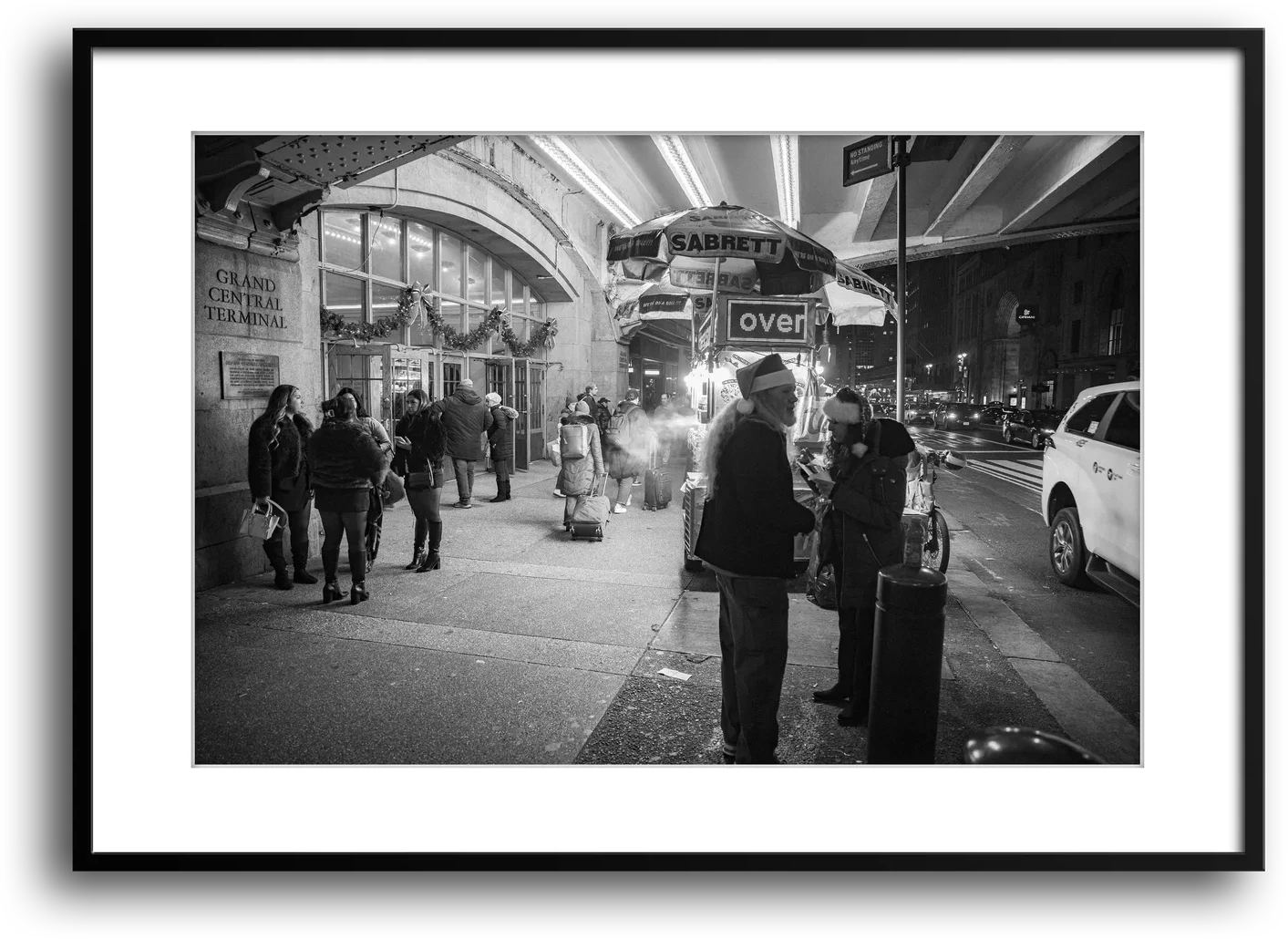 NYC Grand Central Santa Cart framed print