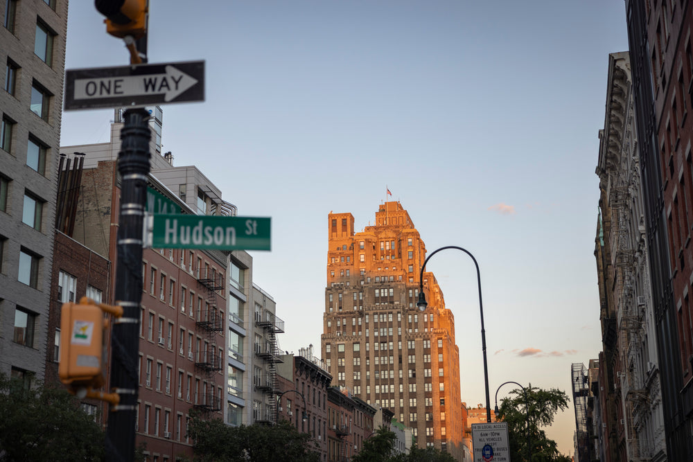 NYC Hudson Street Sunset Magnet