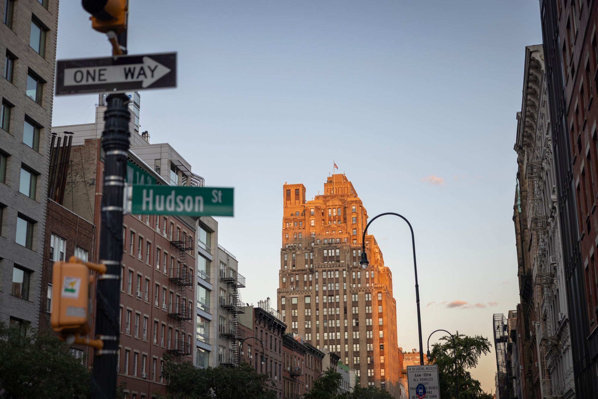 NYC Hudson Street Sunset Magnet