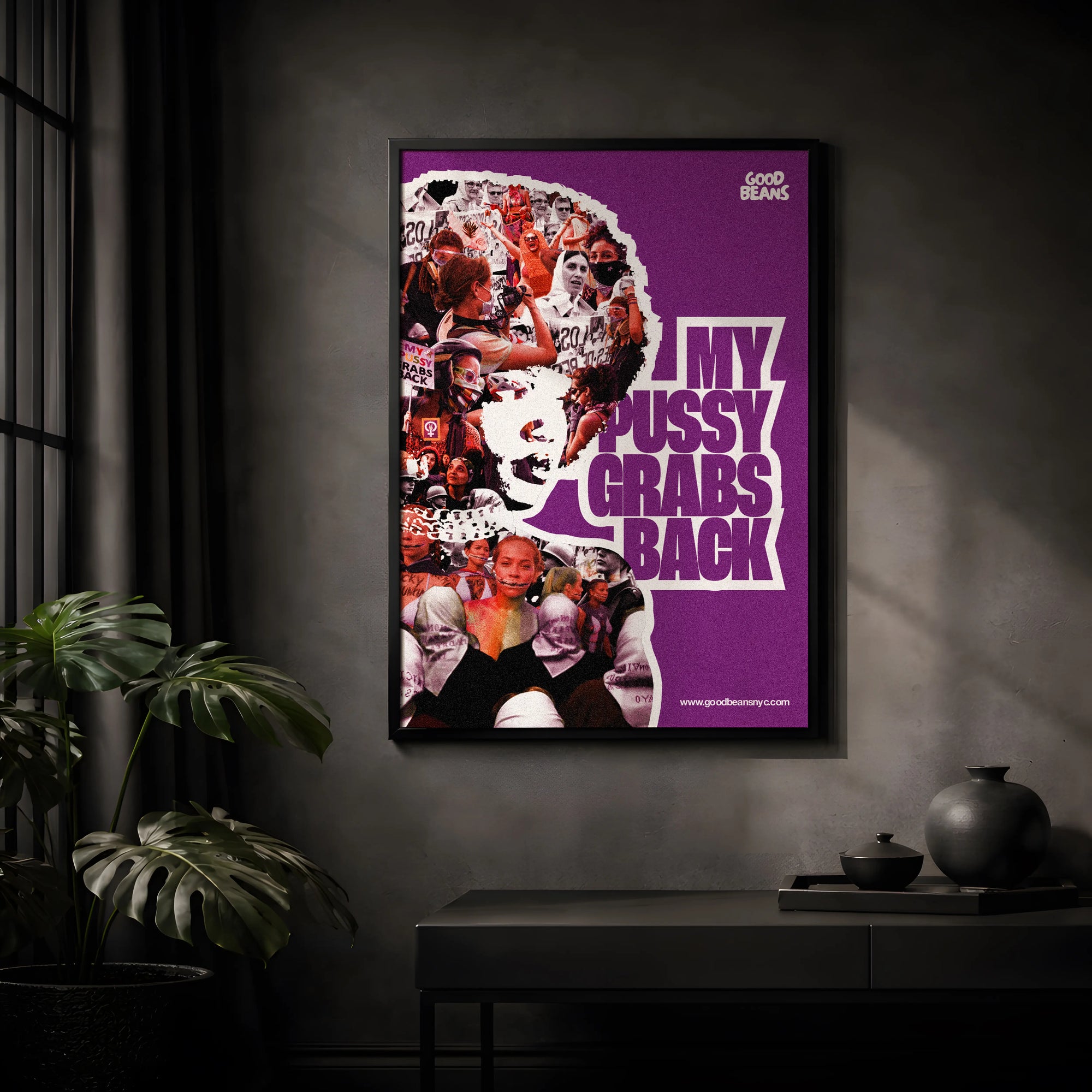 My Pussy Grabs Back Poster, Protest Collage